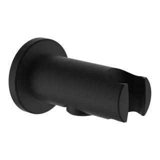 LAUFEN Anschlussbogen twin für Handbrause, mit festem Halter, PVD Titanschwarz matt, Ausladung 77mm, HF504778428000
