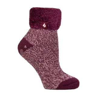 Damen Gerippte Bündchen Thermo Schlafsocken für die Entspannung