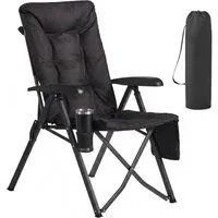 SONGMICS Campingstuhl 90°-150° verstellbare Rückenlehne, mit Polsterung/Tragetasche, belastbar bis 150 kg, 1er /2er Set