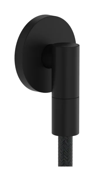 Hansgrohe Wandanschluss FixFit Fine S mit Rückflussverhinderer mattschwarz, 28882670 28882670
