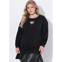 MIAMODA Sweatshirt Sweatshirt Herz-CutOut Ballon-Langarm