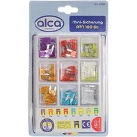alca Sicherheitsrelais Mini-Sicherungen 3 A - 30 A, 100 St. Set Auto Flach Sicherungen, (100-St)