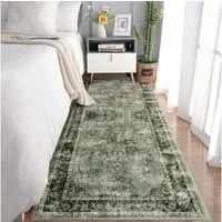 GarveeMore Teppich Teppich Wohnzimmer Waschbarer Vintage Teppich Schlafzimmer