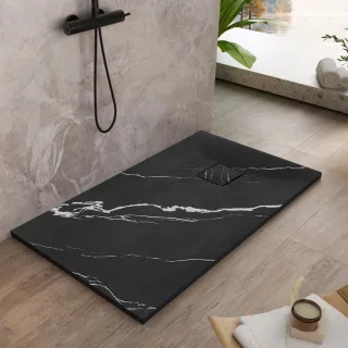 Neuesbad Duschwanne Magnum CARRARA BLACK 90x120 NB1RE103611