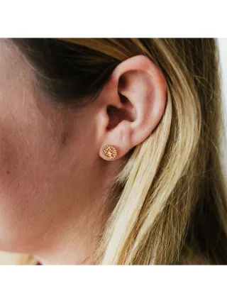 Julie Julsen Ohrstecker 925/- Sterling Silber vergoldet Lebensbaum