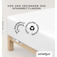 Schlafgut Spannbettlaken PURE BOXSPRING Bio-Baumwolle mit Elasthan, 170 g/m², Bettlaken, Jersey-Elasthan, Gummizug: rundum, (1 Stück), PREMIUM Boxspringbett Laken bis 40 cm Höhe, dehnbar blickdicht, straff