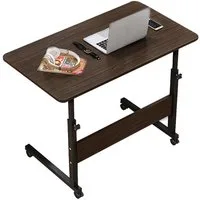 PFCTART Schreibtisch Höhenverstellbarer Laptoptisch auf Rollen, mobiler Schreibtisch (Set, 1-St., Räder mit Bremsen), 80*40CM