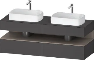 Duravit Qatego Konsolenwaschtischunterbau wandhängend Graphit Matt 1600x550x600 mm - QA4779043490000 QA4779043490000