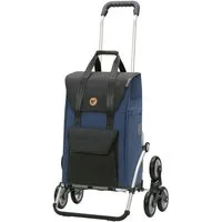 Andersen Einkaufstrolley Treppensteiger Royal Shopper Senta 2.0 blau, klappbare Ladefläche, belastbar bis 50kg, wasserabweisend