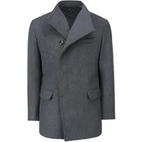 Allthemen Wollmantel mit Reverskragen Wintermantel Herren kurze Winterjacke für Winter