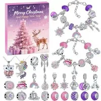 CLTYQ Schmuck-Adventskalender Schmuck-Adventskalender Weihnachtskalender Teenager Mädchen Kinder, DIY Adventskalender Inhalt Kinder Frauen Schmuck Armband