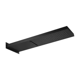 Herzbach Deep Black Kopfbrause 23.661600.2.12 schwarz matt, 537x165mm, zur Wandmontage