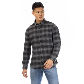 Peter Werth Herren Darrell Karoshirt (Schwarz/Grau)