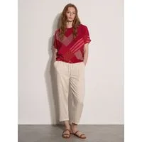 Apricot T-Shirt Patchwork Shirt mit geometrischem Druck