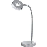 Reality Leuchten LED Tischleuchte Rennes, LED fest integriert, Warmweiß, Schreibtischlampe, Tischlampe, verstellbarer Flexarm, chrom, warmweiß