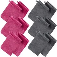 Erwin Müller Handtuch Set Waschhandschuh "Heidelberg" 12er-Pack, Frottier, Walk-Frottier Uni