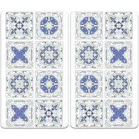 Maximex Herd-Abdeckplatte 2er Set Glasabdeckplatten Kochplattenabdeckung Herdabdeckplatten, Glas, 30 x 52 cm Fliesen Motiv für Glaskeramik-Kochfelder