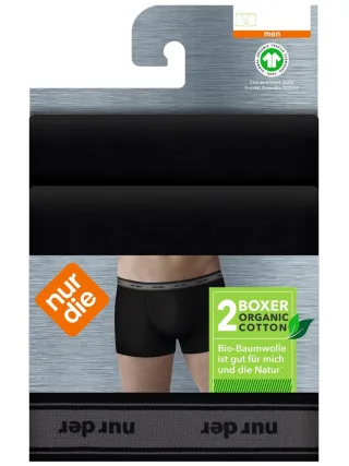 NUR DIE Herren Boxershorts Organic Cotton 2er Pack
