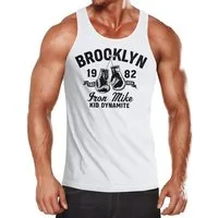 Neverless Tanktop Herren Tank-Top Boxen Iron Mike Brooklyn Retro Design Muskelshirt Muscle Shirt Neverless® mit Print