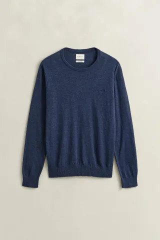 GANT - Pullover aus Baumwollmix-Flammgarn dark indigo melange - Gr. - XXXL
