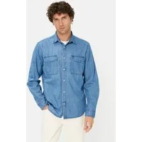 camel active Jeanshemd in Jeans Optik Langarm