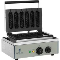 Royal Catering Waffeleisen Corn Dogs Maker Edelstahl Profi Waffeln Am Stiel Waffelsticks Gastro, 1500 W