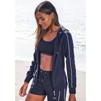 H.I.S Kapuzensweatjacke mit Piping an den Ärmeln. Ideal für Sport- und Freizeit.
