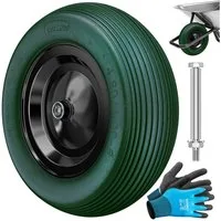 MASKO Schubkarren-Rad, PU Schubkarrenrad Vollgummi 200 kg pannensicher 4.80/4.00-8 Ø