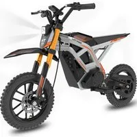 HITWAY Elektro-Kindermotorrad HT100, 36V 10,4Ah, 400W, 10/15/25 km/h, Reichweite 45 km, Belastbarkeit 70 kg, 14" Offroad-Reifen, Doppelbremsen, Doppeldämpfer, Aluminiumrahmen