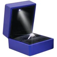 Minicloss Schmuckkasten LED Valentinstag Ringschachtel Ring Samt Schmuck Etui Verlobung