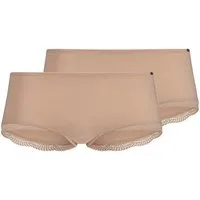 Skiny Panty Classicotton (2er Pack) bequem, basic, mit Spitze, Baumwollmix