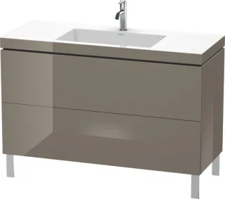 Duravit L-Cube c-bonded Set bodenstehend Flanell Grau Hochglanz 1200x480x698 mm - LC6939O8989 LC6939O8989