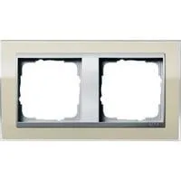 Abdeckrahmen 2fach, Abdeckung beige, Retail
