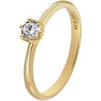 Glizz Solitärring Damenring mit Lab Grown Diamant 0,20 ct. Gold 333 Brillant