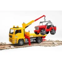 Bruder® Spielzeug-LKW Service-Fahrzeuge MAN TGA Abschlepp-LKW Geländewagen 02750