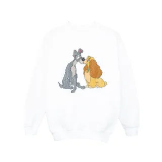 Disney - "Lady And The Tramp Distressed Kiss" Sweatshirt für Mädchen (Weiß)