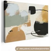OneMillionCanvasses® Leinwandbild Farbe - Abstrakt - Farben, Fotodruck (1 St), Leinwand Bilder Klein, Wand Dekoration Aesthetic 30x20 cm