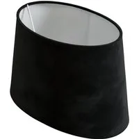 B&S Lampenschirm Lampenschirm oval Velvet schwarz B:26x19/T:21x14,5/H:17cm, Jinming