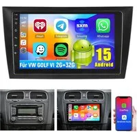 ESSGOO 9" Android 15 Für VW GOLF VI 2008-12 Carplay 64/128G Autoradio WIFI BT Autoradio (RDS, 4+64GB(optional), FM, AM, DAB+ (optional), Carplay Android Auto Bluetooth EQ USB GPS Navi WIFI Touchscreen)