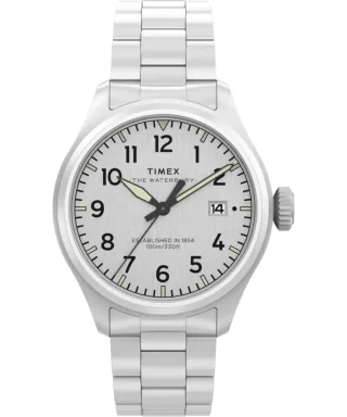 Timex Waterbury Ace Silber Herren Armbanduhr TW2Y18800