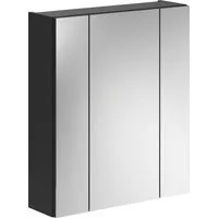Home affaire Badezimmerspiegelschrank Malmö, Breite 60 cm, 3 Spiegeltüren, 9 Fächer, 6 Einlegeböden (1-St) in verschiedenen Farben erhältlich, Badmöbel, Spiegel, Badschrank, Bad