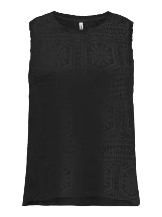ONLY - ONLLIAN LACE TANK TOP JRS NOOS Black - Gr. - XS