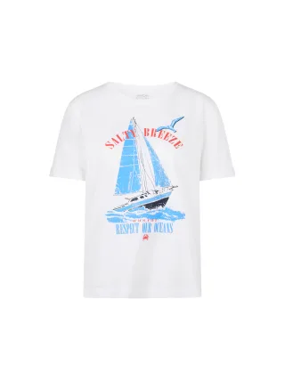 Marc Cain Sports - T-Shirt Rethink Together white - Gr. - 40