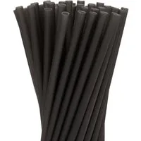 wisefood Trinkhalme Essbare Reisstrohhalme, schwarz, Ø 0,5 x 22,5 cm, (100-tlg)