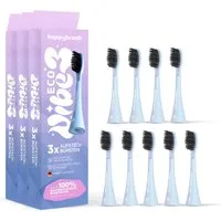 happybrush Aufsteckbürsten V3 Sunrise - mit Wechselindikator - 3x3 Stück - Spar-Set, für happybrush Eco Vibe 3, hochwertige Triple-Borsten, Wechselindikator