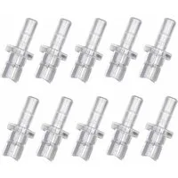 RENZ Milchschlauch-Adapter Fluid Nippel I-Form mit Haltering, Zubehör für Jura Kaffeevollautomaten der Impressa Giga und ENA Serie Milchkühler Cool Control Aufschäumer, Verbinder zu Milchbehälter Transparent