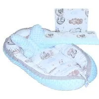 Primawela Bettnestchen Baby MINKY Nestchen Kokon Kuschelnest Kissen Decke Schmetterlingkissen
