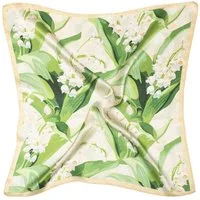 MayTree Seidentuch quadratisch Maiglöckchen 53x53, (Stück), 100% Seide
