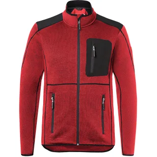 KÜBLER WEATHER Strickjacke mittelrot/schwarz XL - 1443 6339-5599-XL