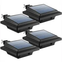 KingLux LED Dachrinnenleuchte 40LEDs Solar dachrinnenleuchten für außen mit Lichtsensor, Lichtsensor, LED fest integriert, Kaltweiss, Warmweiss